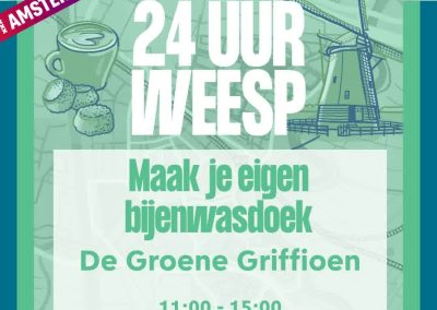Zaterdag 17 mei: workshop bijenwasdoek maken (tijdens ’24u Weesp’)