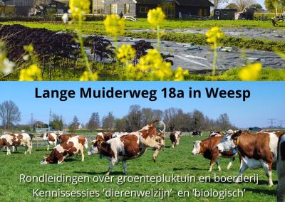 Open dag zaterdag 11 april (kennissessies, rondleidingen, adopteer een koe)